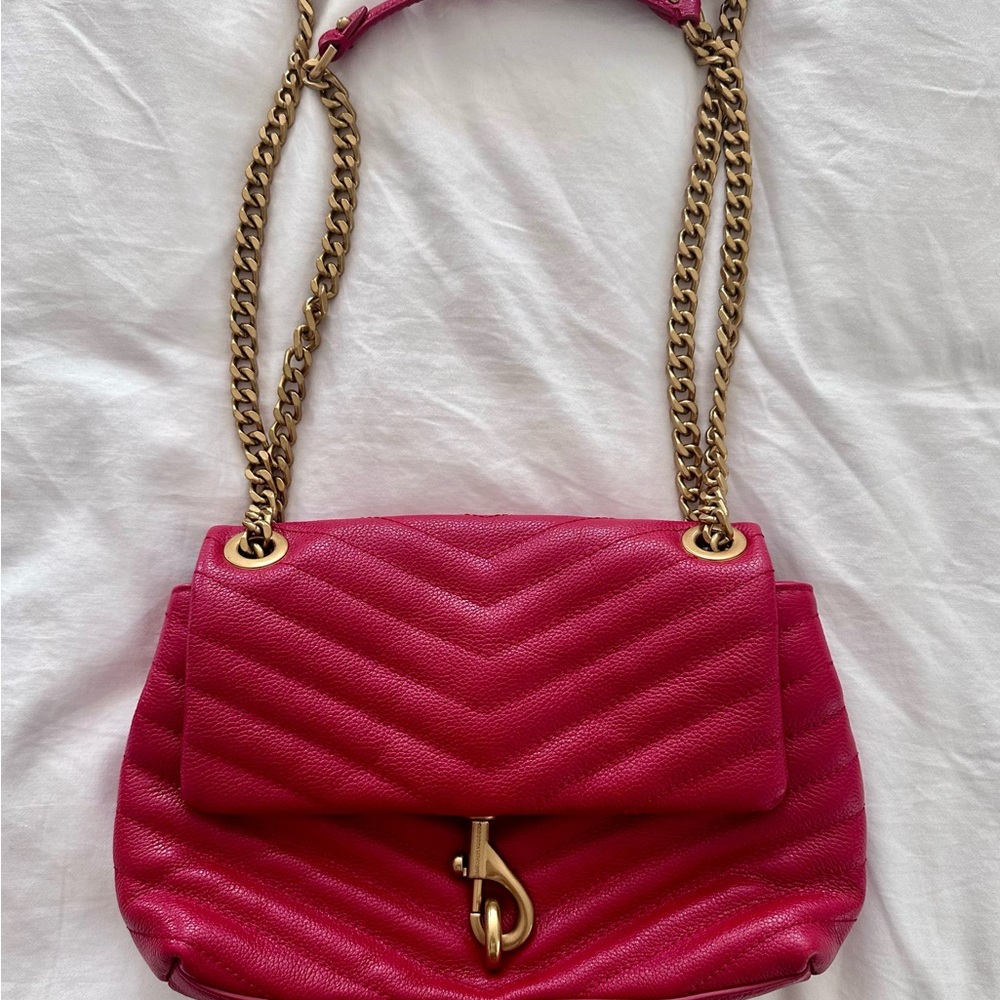 Rebecca Minkoff Edie - Valentine Red with Gold Chain! ❤️